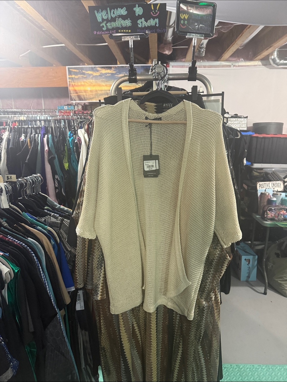 brand new with tags, beige crochet made in Italy size extra large